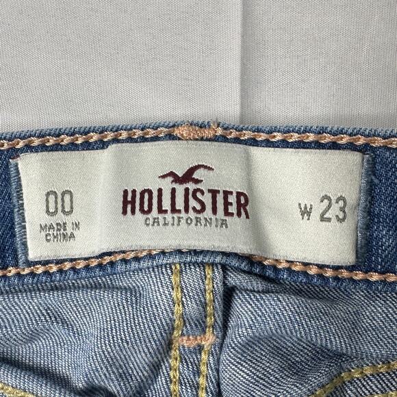 Y2K Hollister Rainbow Stitch Denim Shorts Surfer California Coastal - Picture 4 of 11